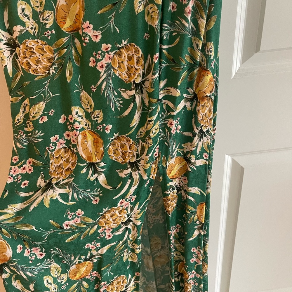 NWT Allen Schwartz willow bustier gown w pineapple print - Picture 8 of 10